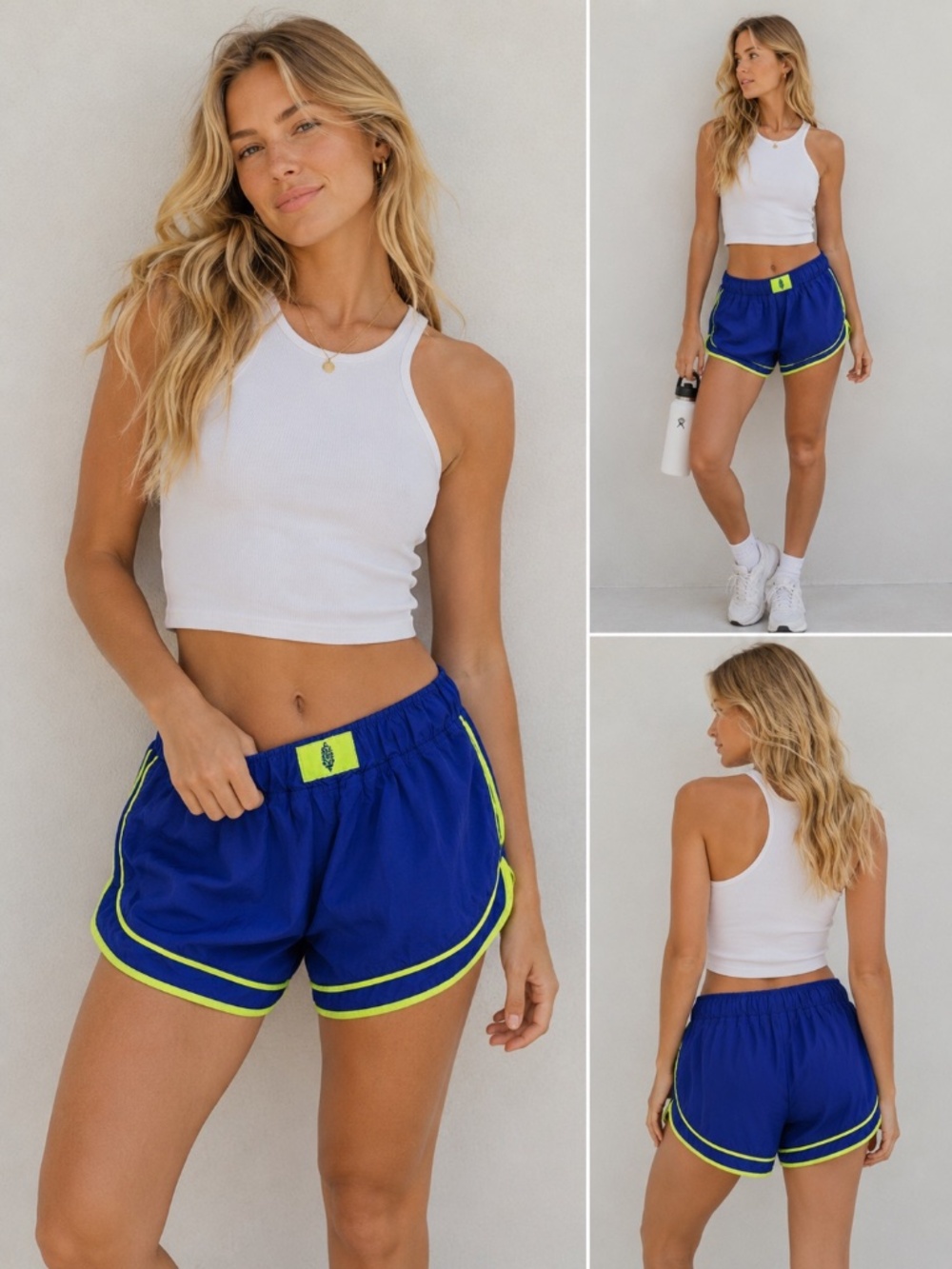 Free People Neon Trim Running Shorts Women’s Size S Athletic Festival Style